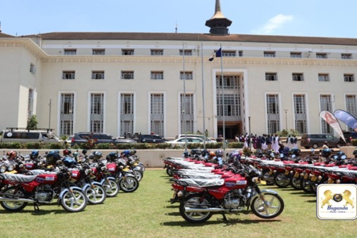 Motorcycles as they appear in Bulange gardens Image